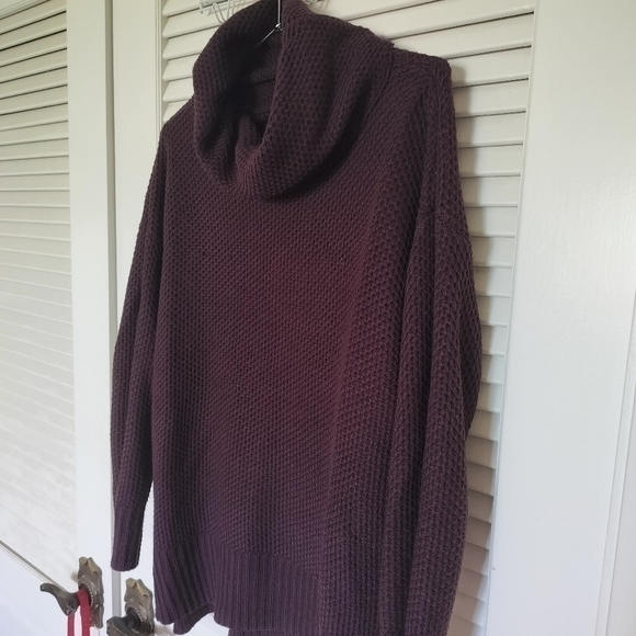 Sanctuary Women's  Medium Turtleneck Textured Sweater Eggplant Purple - Picture 1 of 10